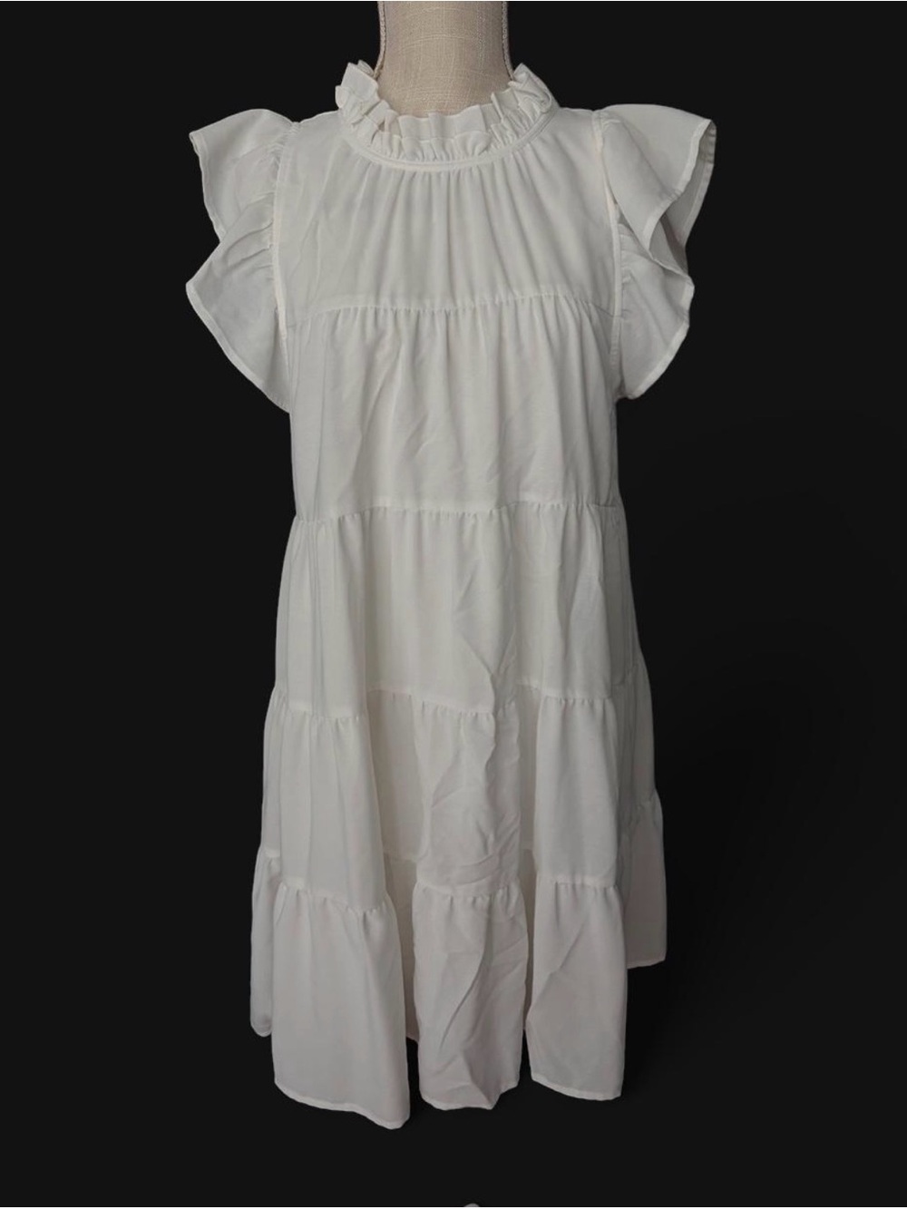 tiered ruffle mini dress